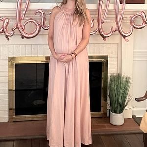 Zara maxi halter dress (bump friendly!)